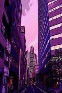 City Purple Aesthetic Wallpaper 16