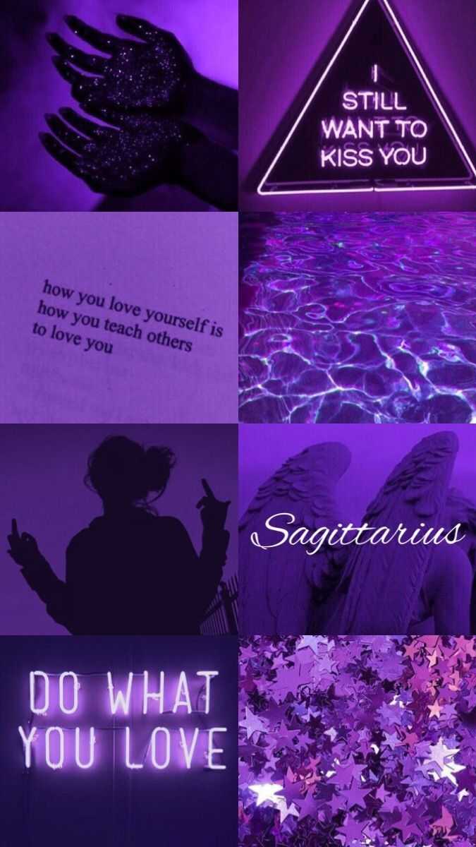 Purple Sagittarius Wallpaper 1