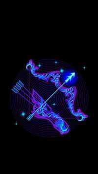 Neon Light Sagittarius Wallpaper 19