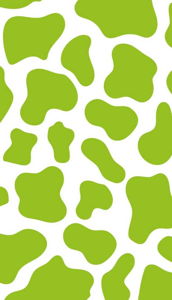 Green Cow Print Wallpaper 1