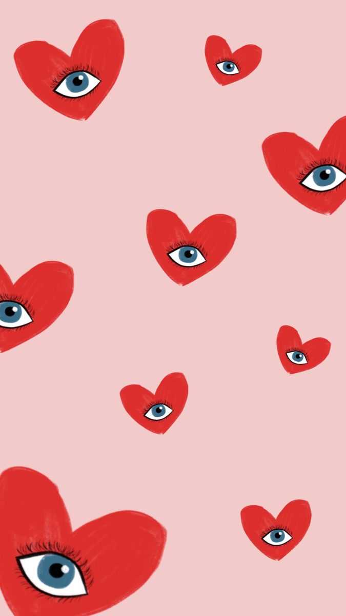 Mobile Heart With Eyes Wallpaper 1