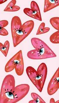 Cute Heart With Eyes Wallpaper 30
