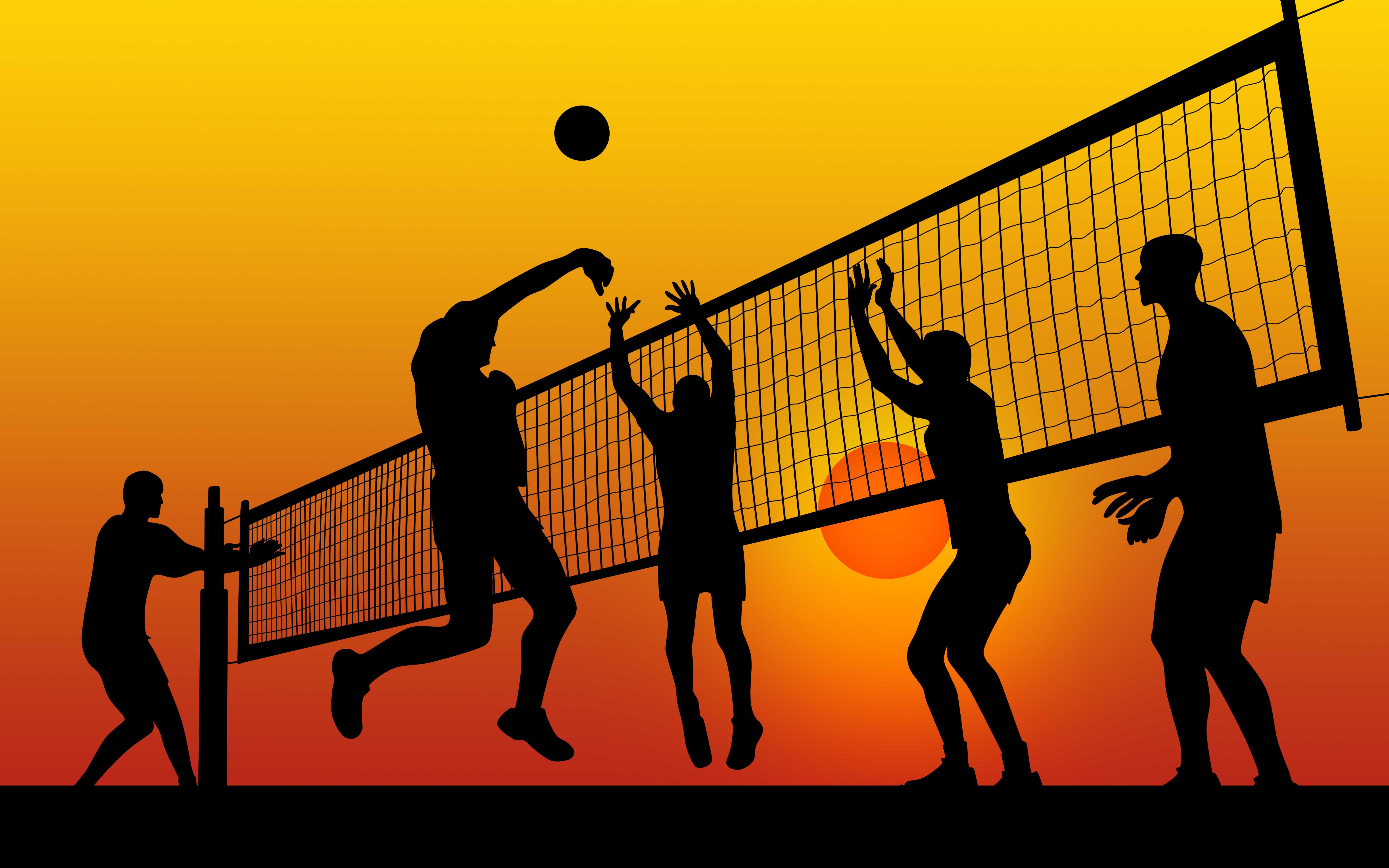 Desktop Sunset Volleyball Wallpaper 1