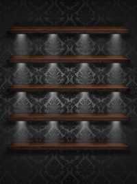 Aesthetic Black Wallpaper With Shelves 41