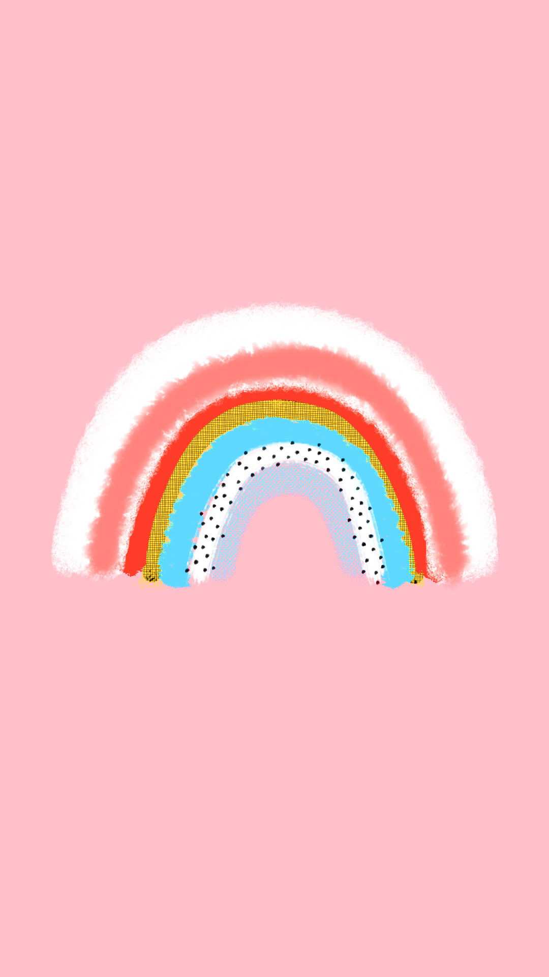 Pink Boho Rainbow Wallpaper 1080p 1