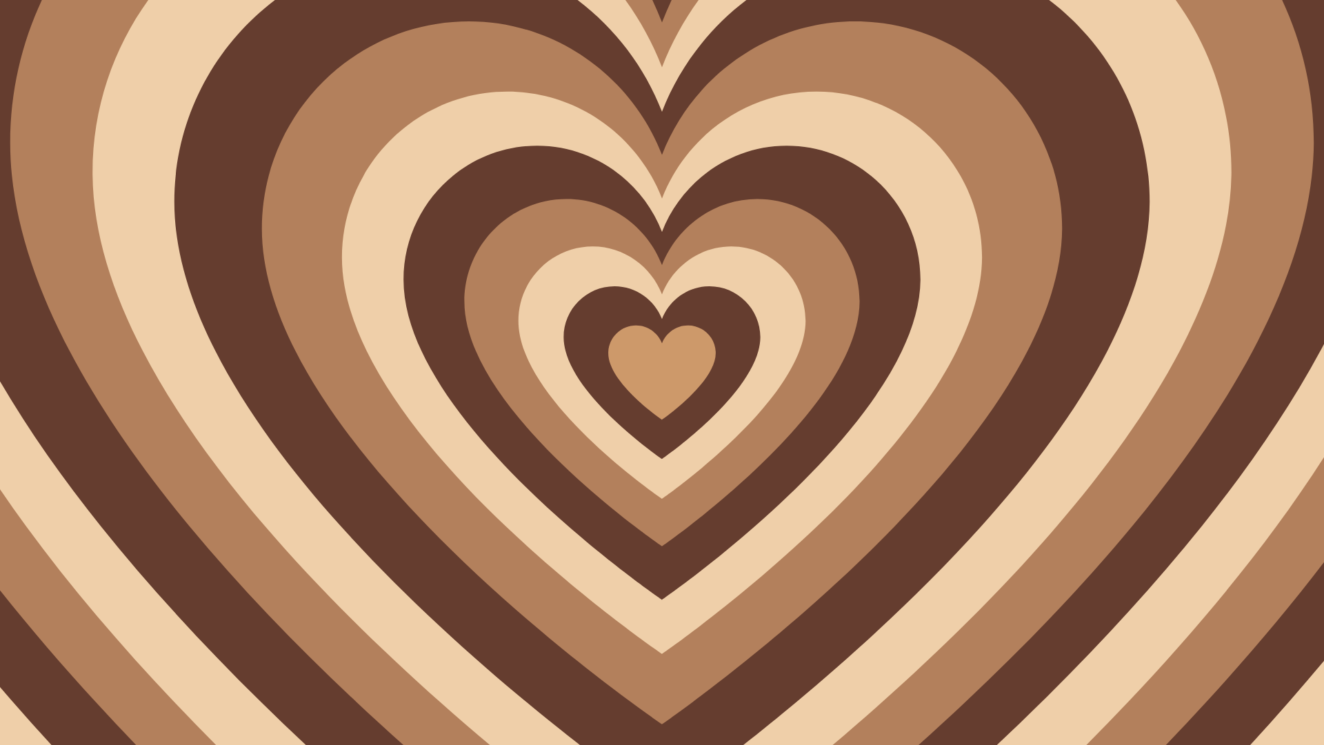 Heart Brown Aesthetic Wallpaper Laptop 1