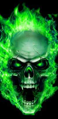 Green Skull Ghost Rider Wallpaper 24