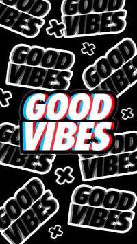 Black Good Vibes Wallpaper 17