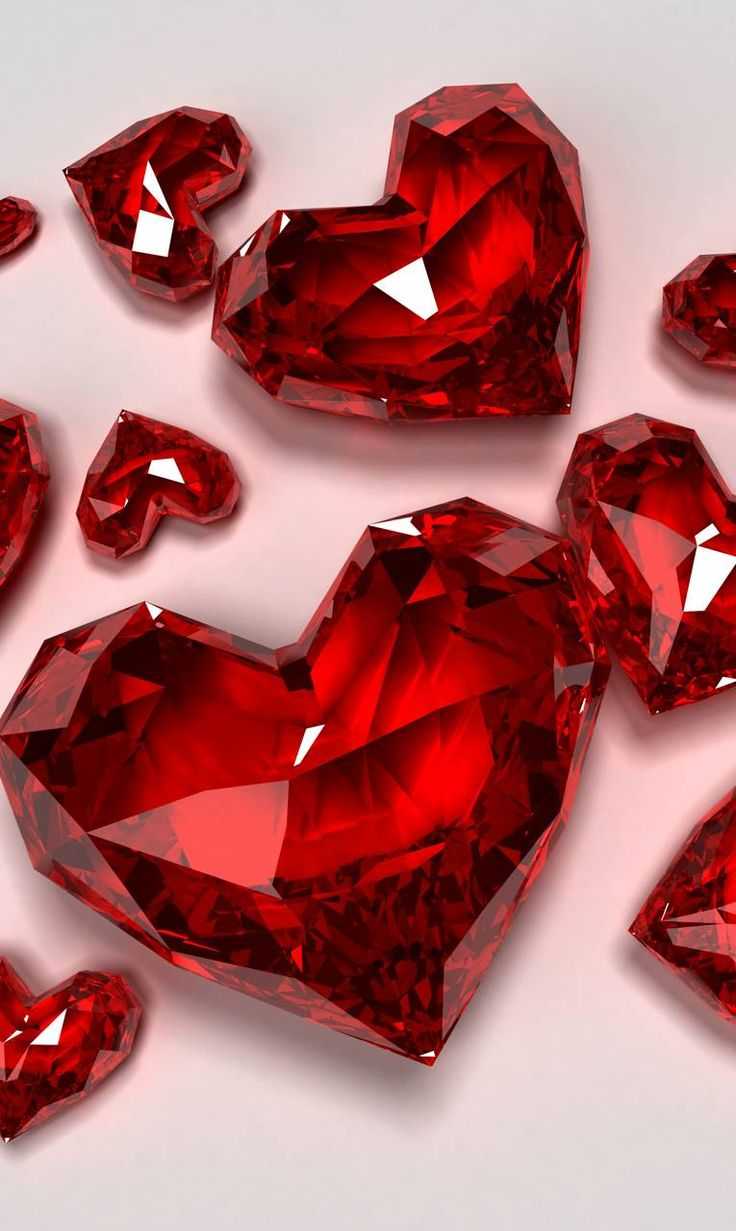 Diamond Red Heart Wallpaper 1