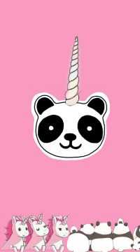 Pink Cute Panda Wallpaper 12