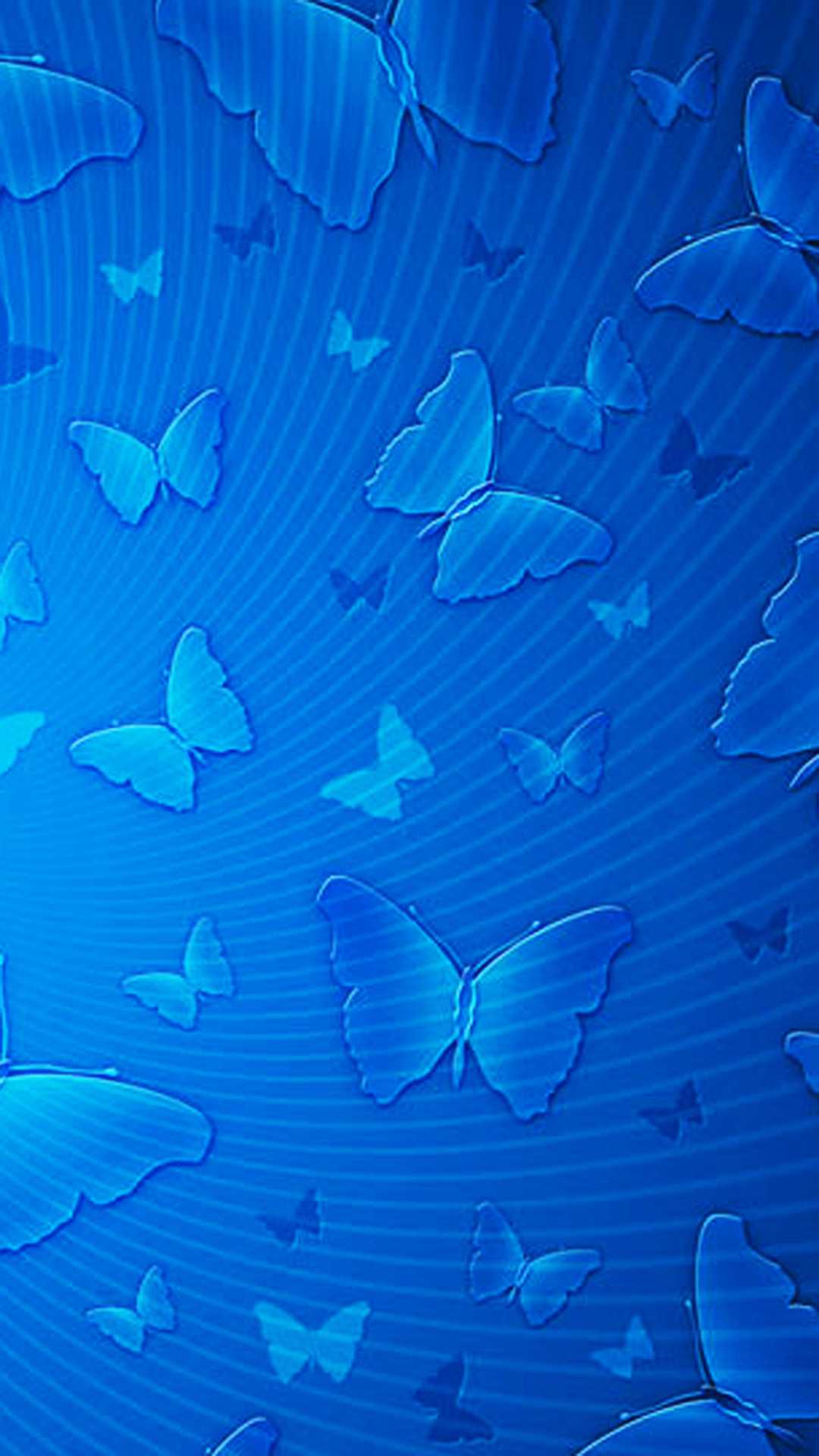 Mobile Blue Butterfly Wallpaper 1