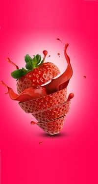 Pink Strawberry Wallpaper 6
