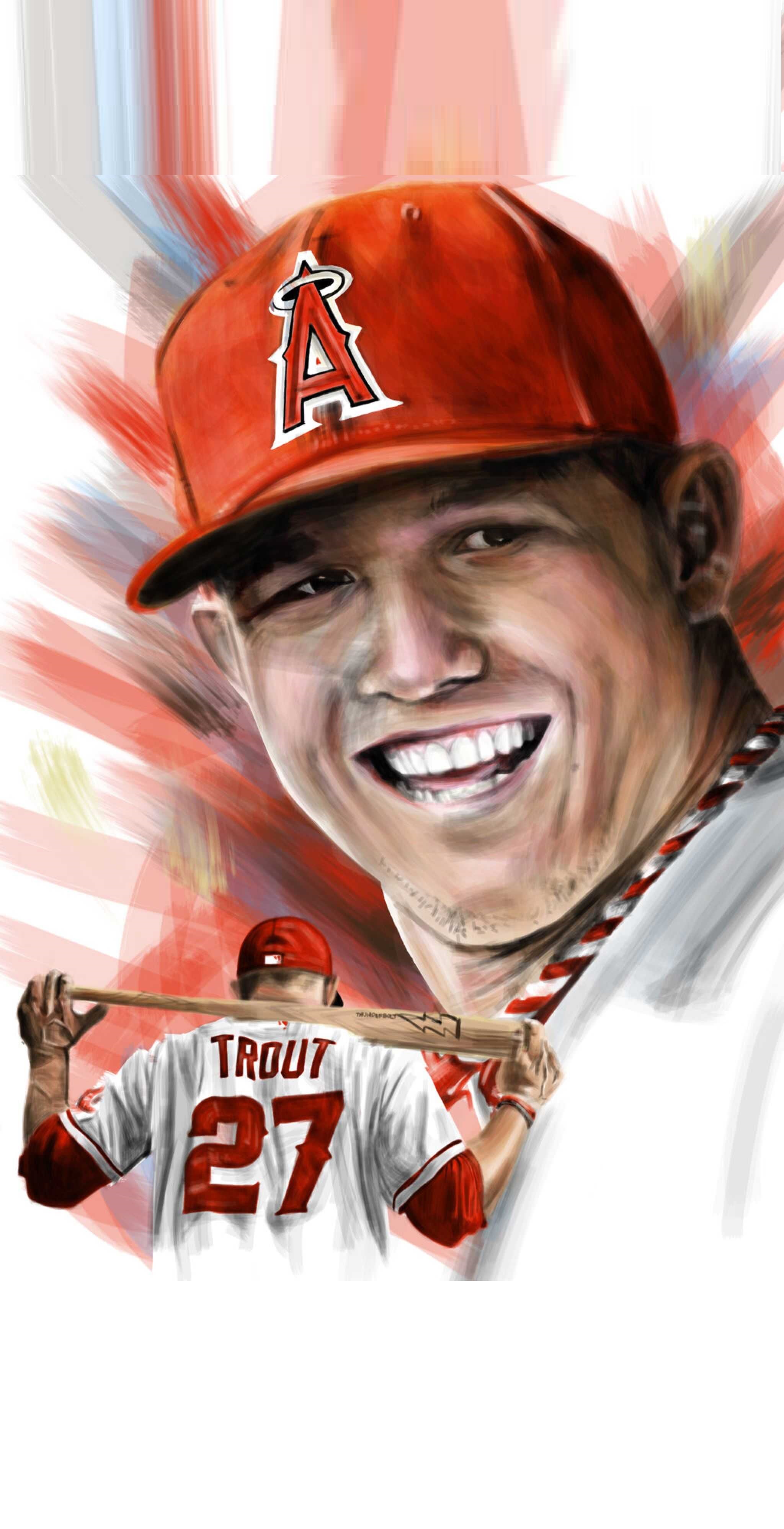 cool mike trout wallpaper