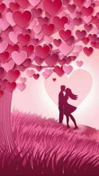Love Pink Heart Wallpaper 23