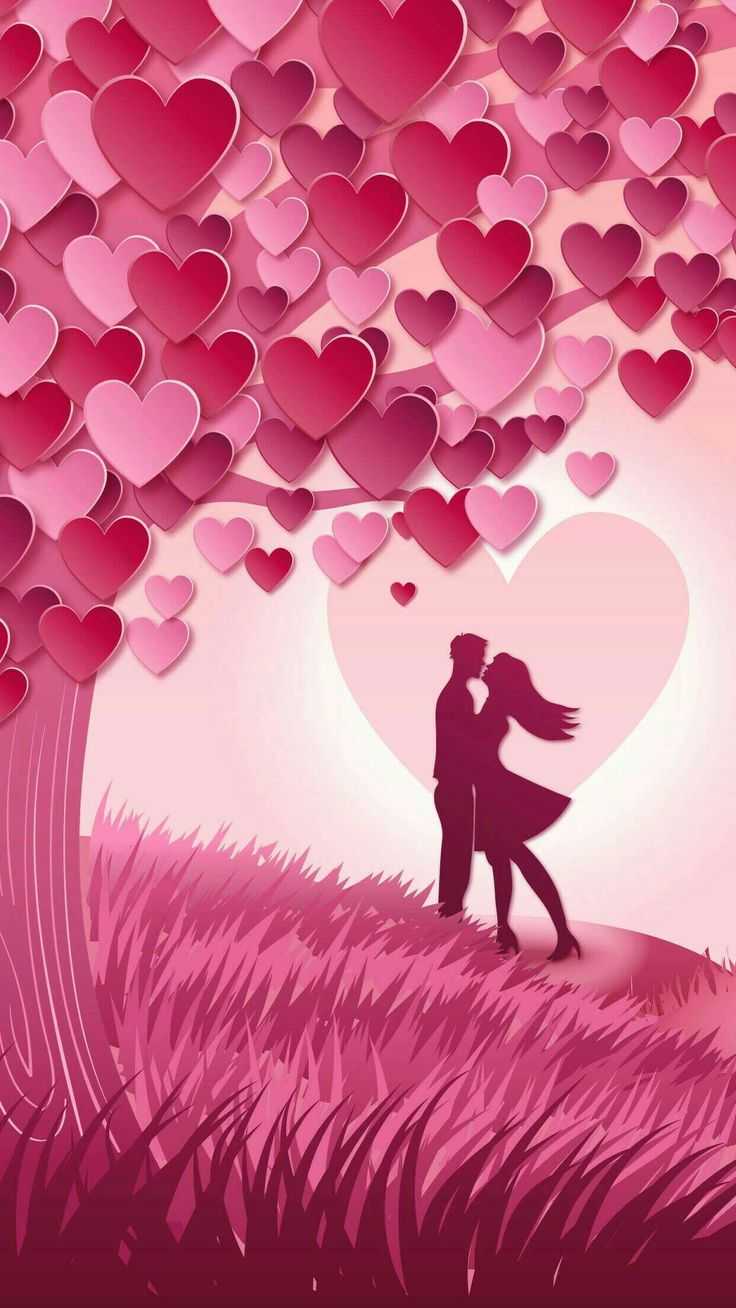Love Pink Heart Wallpaper 1