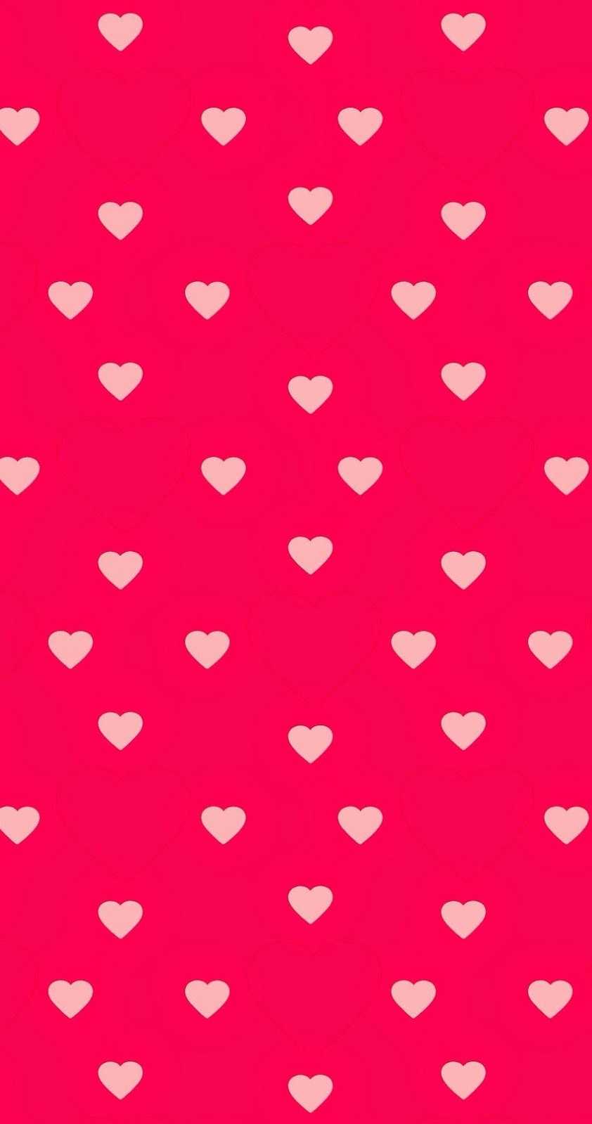 Mobile Pink Heart Wallpaper 1