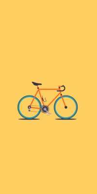 Orange Bike Simple Wallpaper 5