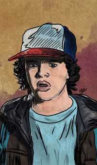 Dustin Henderson Stranger Things Wallpaper Drawing 12
