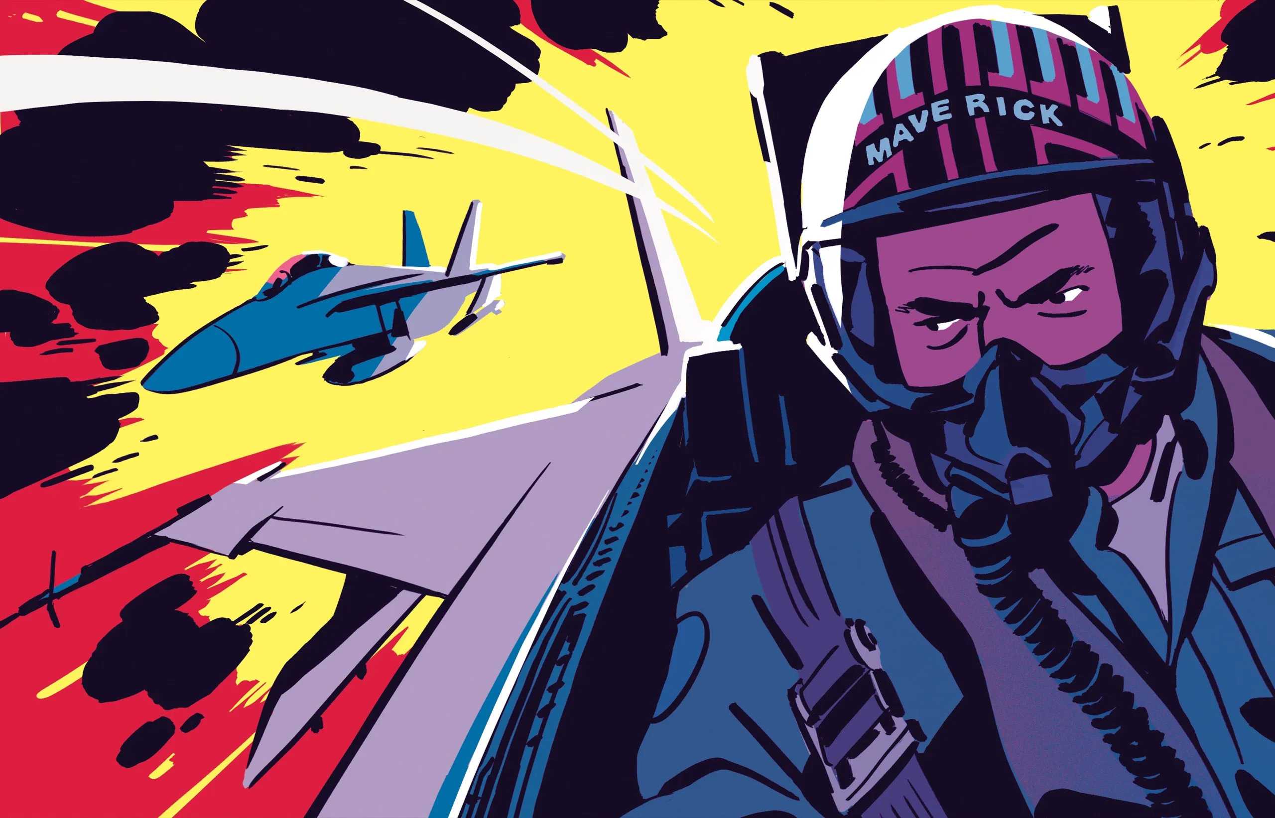 Cartoon Top Gun Maverick Wallpaper 1
