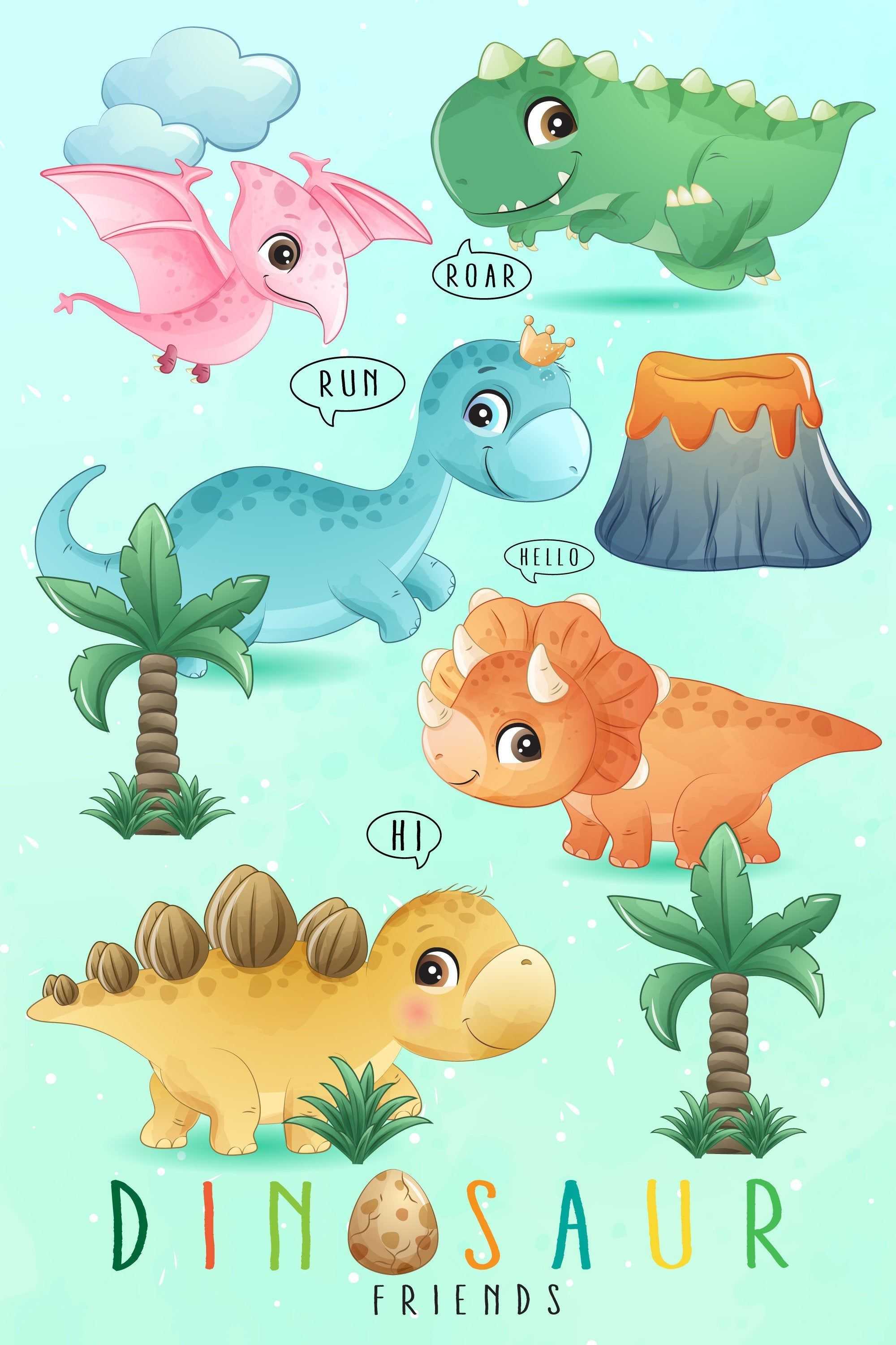 Download Cute Dinosaur Wallpaper 1