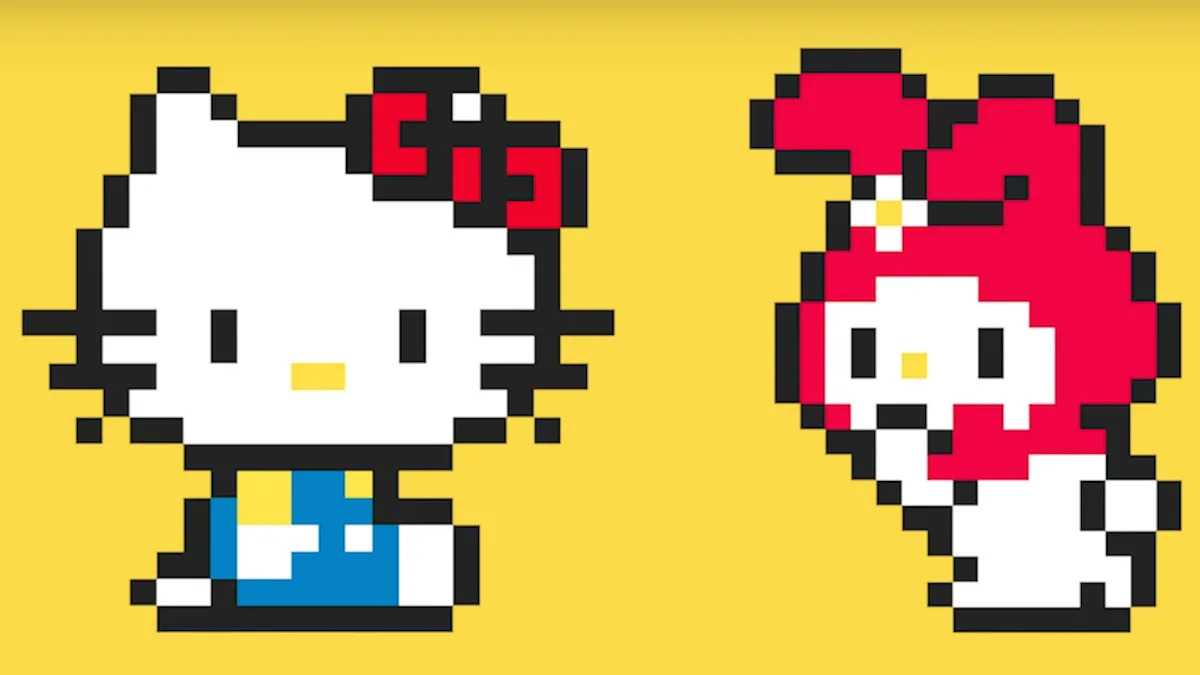 Pixel Art Hello Kitty And My Melody Wallpaper 1