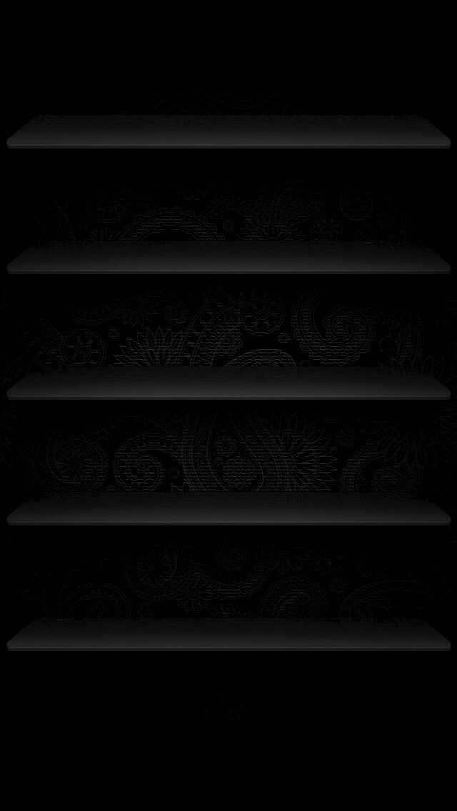 Black Wallpaper With Shelves - Wallpaper Sun