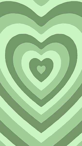 Heart Sage Green Wallpaper 1