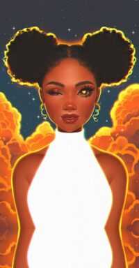 Black Girl Cartoon Wallpaper 19