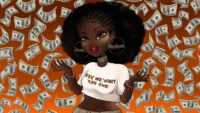 Black Girl Cartoon Wallpaper 20