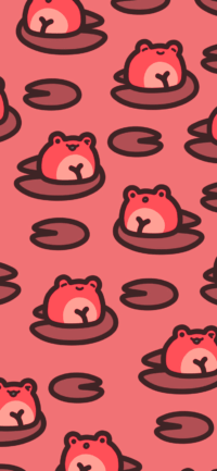 Red Cute Frog Wallpaper 38